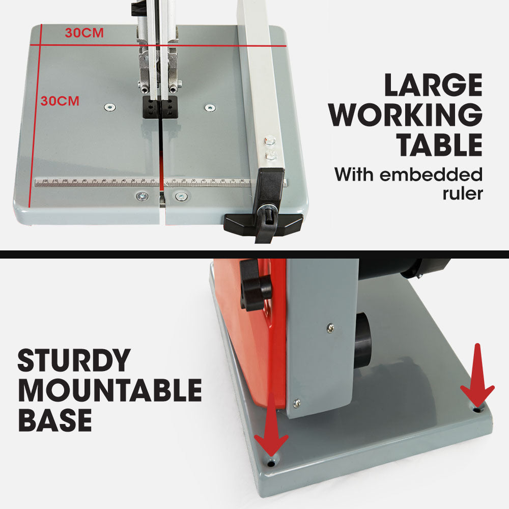 Baumr-AG 350W Wood Bandsaw, Benchtop, 80mm Cutting Depth (BS30)