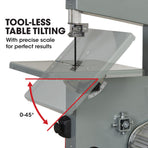 Baumr-AG 500W Wood Bandsaw with Stand, 115mm Cutting Depth (BS40)