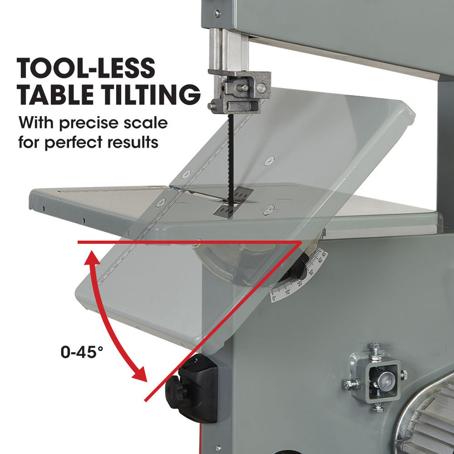 Baumr-AG 500W Wood Bandsaw with Stand, 115mm Cutting Depth (BS40)