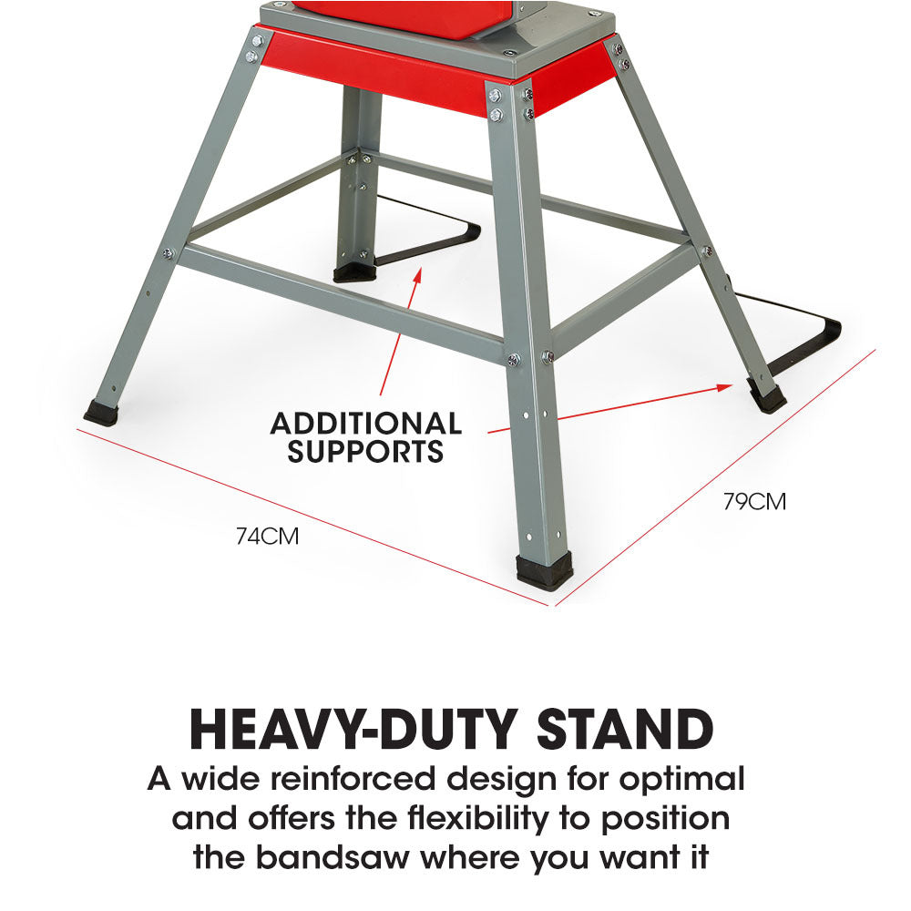 Baumr-AG 500W Wood Bandsaw with Stand, 115mm Cutting Depth (BS40)