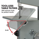 Baumr-AG 500W Wood Bandsaw, Benchtop, 115mm Cutting Depth (BS40) - Top-Down View