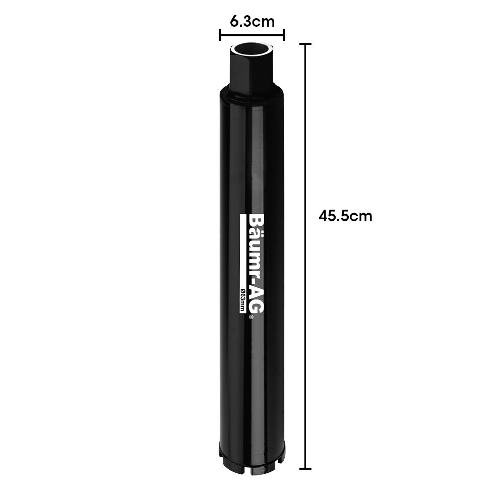 Baumr-AG Diamond Core Drill Bit 63mm Concrete Wet Dry Tile Stone Brick Marble 1-1/4 UNC