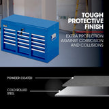 BULLET 9 Drawer Tool Box Chest, Organiser Mechanic Garage Storage Toolbox Set - Blue