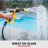 Jet-USA Foam Cannon Soap Applicator Gun For Garden Hose, Snow Foamer with Soap bottle, Quick Connect - Top-Down View