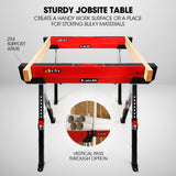 Baumr-AG 2 x Steel Sawhorses, Height Adjustable, 1180kg Capacity, 2x4 Support Arms