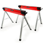 Baumr-AG 2 x Steel Sawhorses, 1000kg Capacity, Folding, 2x4 Support Arms