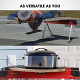 Baumr-AG 2 x Steel Sawhorses, 1000kg Capacity, Folding, 2x4 Support Arms - Extra Image