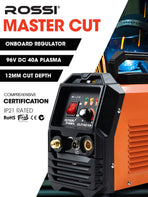 ROSSI 40 Amp Plasma Cutter, Portable Oxy Torch Welder Cutting Machine, 15A Plug