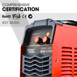 ROSSI 170Amp MIG ARC Stick Welder, with Carry Case & Accessories, 15A Plug