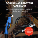 ROSSI Portable Inverter Welder Plasma Cutter, 3in1 Multi-function Cut/MMA/TIG Welding Machine, 15A Plug - Low Angle