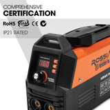 ROSSI 160 Amp Inverter Arc MMA Stick DC Welder, Portable Welding Machine, 15A Plug