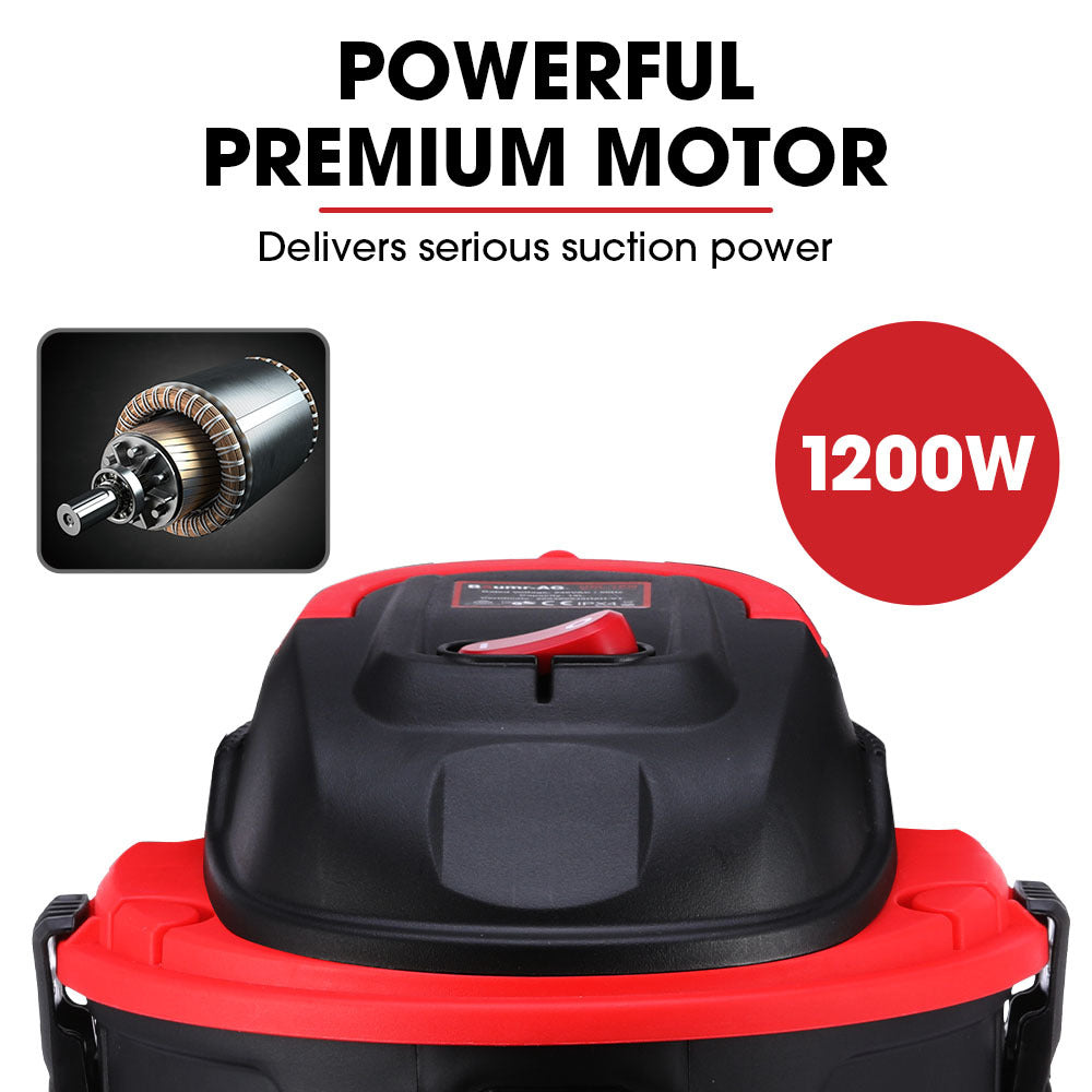 BAUMR-AG 15L 1200W Wet and Dry Vacuum Cleaner, with Blower, for Car, Workshop, Carpet