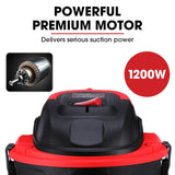 BAUMR-AG 15L 1200W Wet and Dry Vacuum Cleaner, with Blower, for Car, Workshop, Carpet - Top-Down View