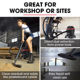 BAUMR-AG 15L 1200W Wet and Dry Vacuum Cleaner, with Blower, for Car, Workshop, Carpet - Side View