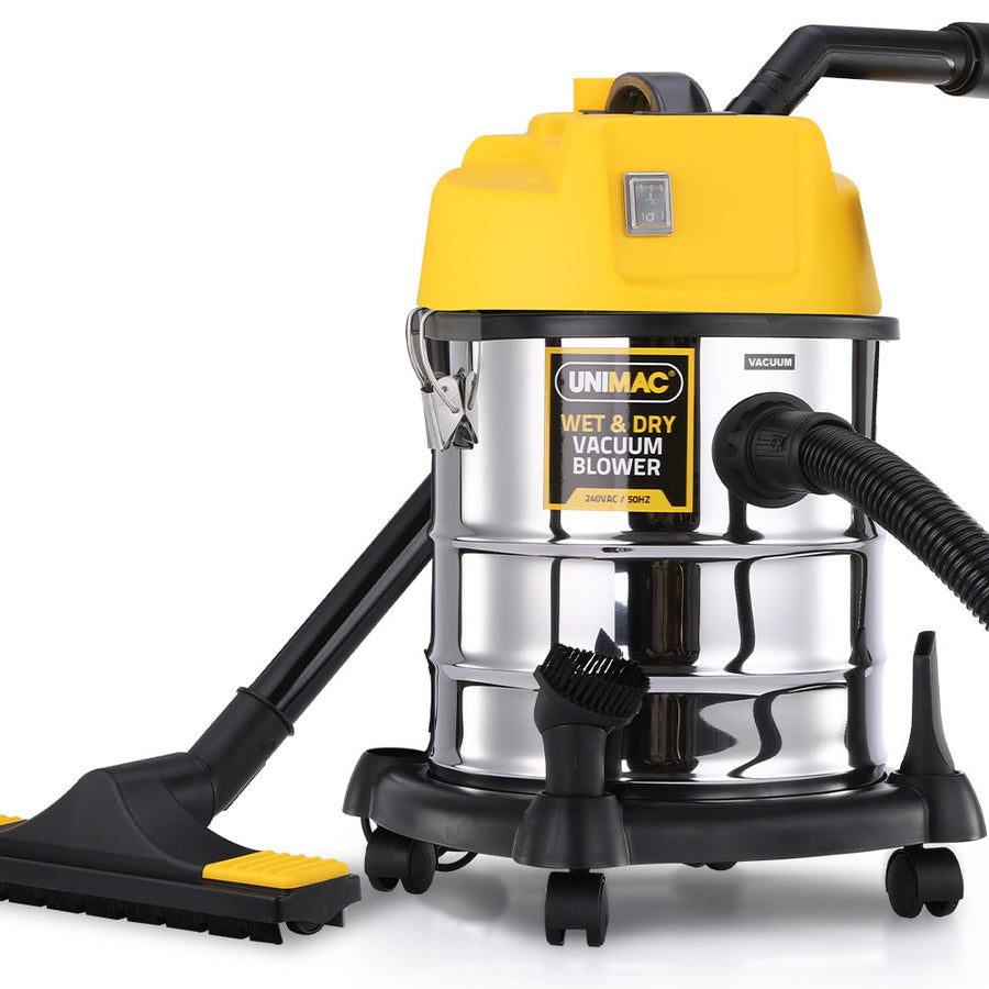 UNIMAC 20L 1400W Wet and Dry Vacuum Cleaner, with Blower, for Car, Workshop, Carpet
