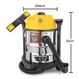 UNIMAC 20L 1400W Wet and Dry Vacuum Cleaner, with Blower, for Car, Workshop, Carpet - Rear View