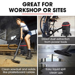 BAUMR-AG 20L 1200W Wet and Dry Vacuum Cleaner, with Blower, for Car, Workshop, Carpet