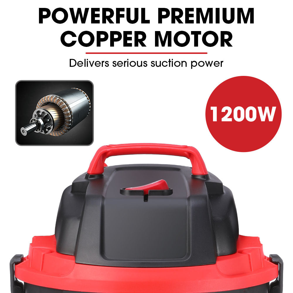 BAUMR-AG 30L 1200W Wet and Dry Vacuum Cleaner, with Blower, for Car, Workshop, Carpet