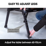 BAUMR-AG Portable Multifunction Workbench, 2-in-1 Worktable and Sawhorse, Height Adjustable, Expandable