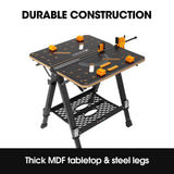 BAUMR-AG Portable Multifunction Workbench, 2-in-1 Worktable and Sawhorse, Height Adjustable, Expandable - 45-Degree Angle