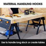 BAUMR-AG Portable Multifunction Workbench, 2-in-1 Worktable and Sawhorse, Height Adjustable, Expandable - Extra Image