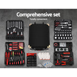 Giantz 816pcs Tool Kit Trolley Case Mechanics Box Toolbox Portable DIY Set - Rear View