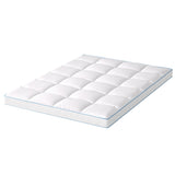 Giselle Bedding Mattress Topper Pillowtop Bamboo 10cm Double - Low Angle