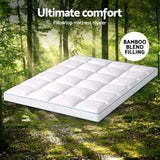 Giselle Bedding Mattress Topper Pillowtop Bamboo 10cm Double - Front View