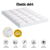 Giselle Bedding Mattress Topper Pillowtop Bamboo 10cm Double - Side View