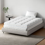 Giselle Bedding Mattress Topper Pillowtop Bamboo 10cm Double - Top-Down View