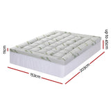 Giselle Mattress Topper 11cm Pillowtop toppers Bamboo Queen - Front View