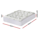 Giselle Mattress Topper 5cm Pillowtop toppers Bamboo Queen - Front View