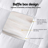 Giselle Bedding Baby Cot Pillowtop Mattress Topper 750GSM Bamboo Cooling Pad for Temperature Regulation, Machine Washable Bed Protector - Top-Down View