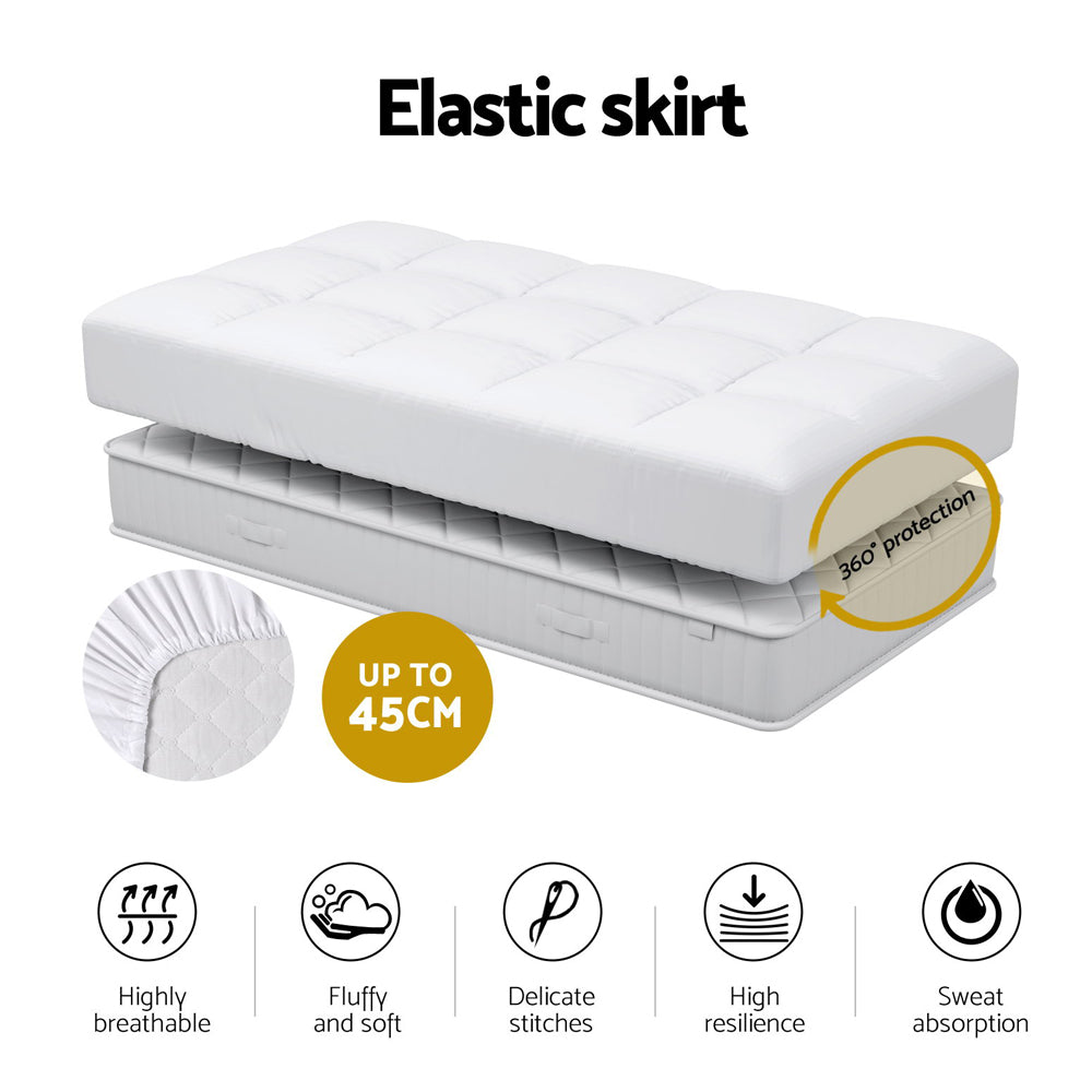 Luxurious Bamboo Pillowtop Mattress Topper by Giselle Bedding