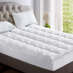 Giselle Bedding 5cm Bamboo Pillowtop Mattress Topper 1000GSM Mattress Pad for Back Pain Relief Washable