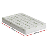 Giselle Bedding Mattress Topper Pillowtop Bamboo 7.5cm King Single - Front View