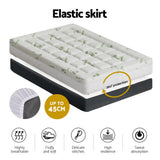 Giselle Bedding Pillowtop Mattress Topper 7.5cm Thick Bamboo Pad for Back Pain Relief Washable Skin-friendly Bed Protector with 45cm Deep Pocket King Single - 45-Degree Angle