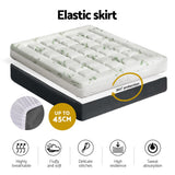 Giselle Bedding Pillowtop Mattress Topper 7.5cm Thick Bamboo Pad for Back Pain Relief Washable Skin-friendly Bed Protector with 45cm Deep Pocket Queen - 45-Degree Angle