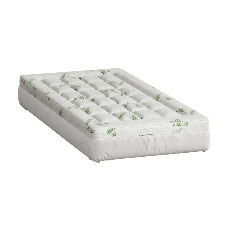 Giselle Bedding Pillowtop Mattress Topper 7.5cm Thick Bamboo Pad for Back Pain Relief Washable Skin-friendly, image 7