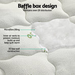 Giselle Bedding Pillowtop Mattress Topper 7.5cm Thick Bamboo Pad for Back Pain Relief Washable Skin-friendly, image 3