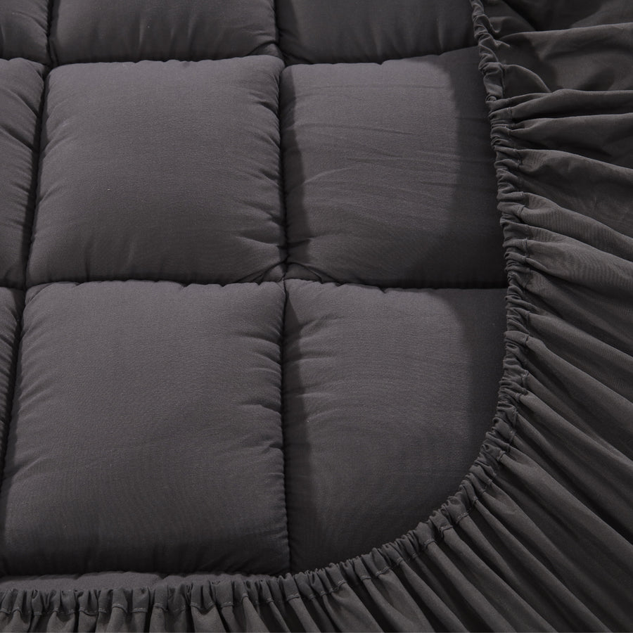 Giselle Bedding Bamboo Charcoal Filling Pillowtop Topper 1000GSM 5cm Thick Pillowtop Pad for Back Pain Relief, image 4