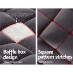 Giselle Bedding Bamboo Charcoal Filling Pillowtop Topper 1000GSM 5cm Thick Pillowtop Pad for Back Pain Relief, image 6