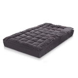 Giselle Bedding Bamboo Charcoal Filling Pillowtop Topper 1000GSM 5cm Thick Pillowtop Pad for Back Pain Relief Washable with 45cm Deep Pocket Single - Low Angle