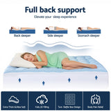 Giselle 5cm Mattress Topper Pillowtop toppers Double-Sided King Single - Top-Down View