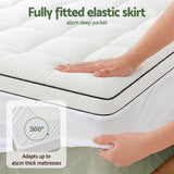 Giselle Bedding Double Mattress Topper 5cm Coral Fleece - Low Angle