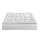 Giselle Bedding King Mattress Topper 5cm Coral Fleece - Top-Down View
