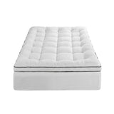 Giselle Bedding King Single Mattress Topper 5cm Coral Fleece - Top-Down View