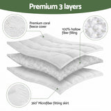 Giselle Bedding King Single Mattress Topper 5cm Coral Fleece - Close-Up Angle