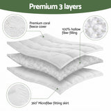 Giselle Bedding Queen Mattress Topper 5cm Coral Fleece - Close-Up Angle