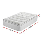 Giselle Bedding Single Mattress Topper 5cm Coral Fleece